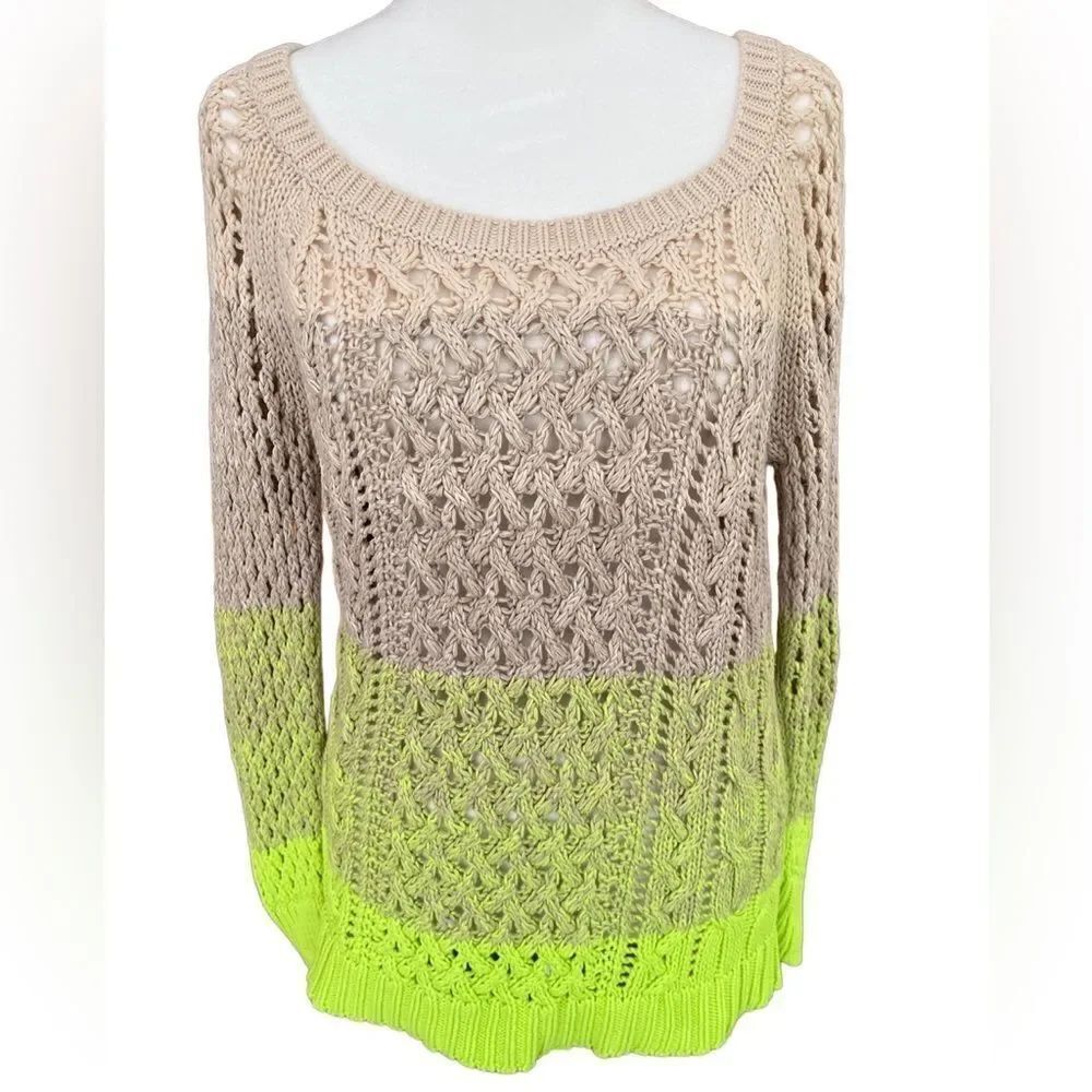 AMERICAN Eagle Outfitters Color block
Long SleeveโOpen KnitโSweater size S